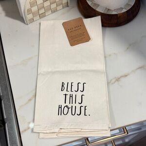 Rae Dunn White Kitchen Towels - Bless This House & Home Sweet Home